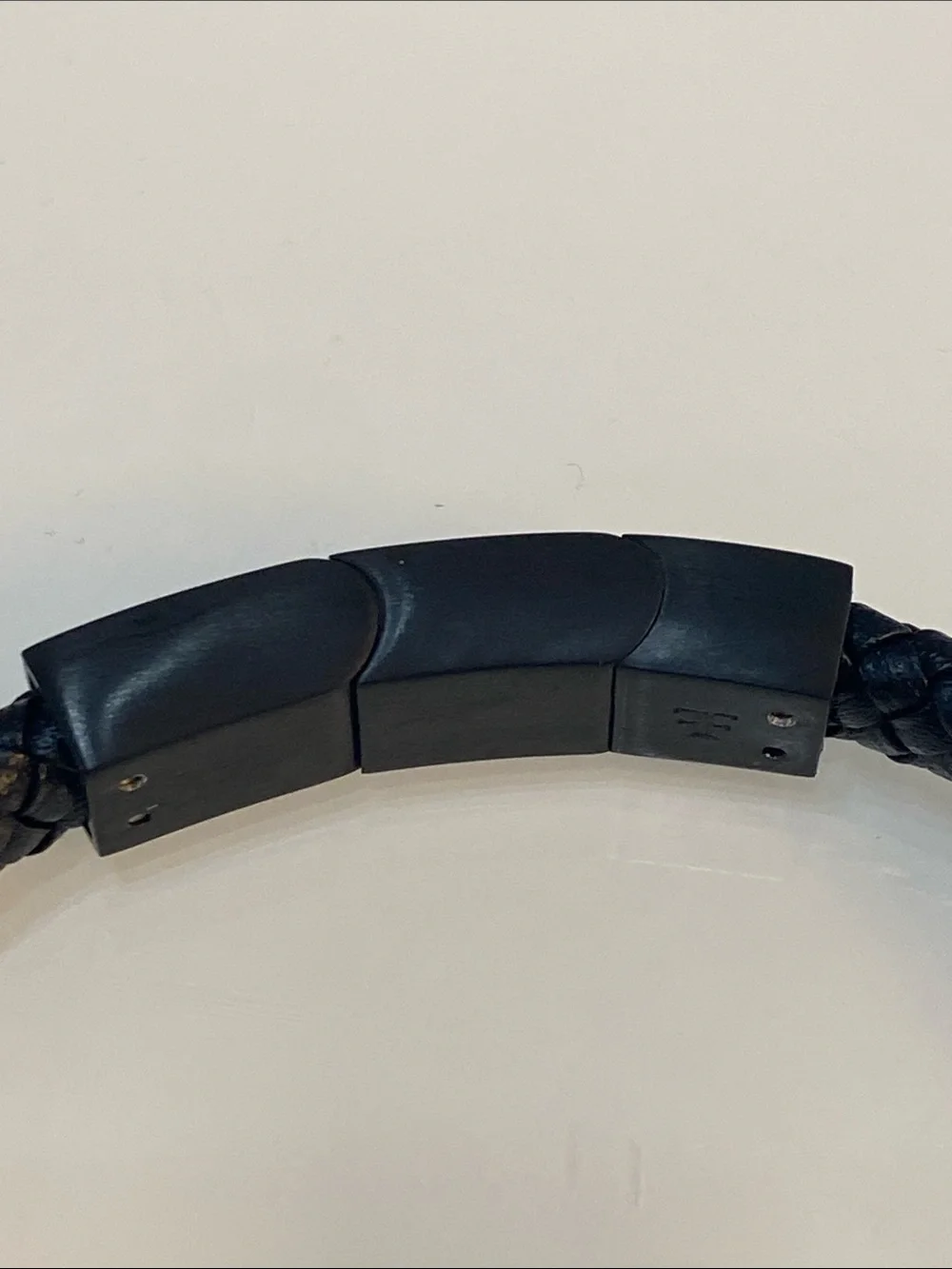Forge & Foundry Black Braided Leather Bracelet